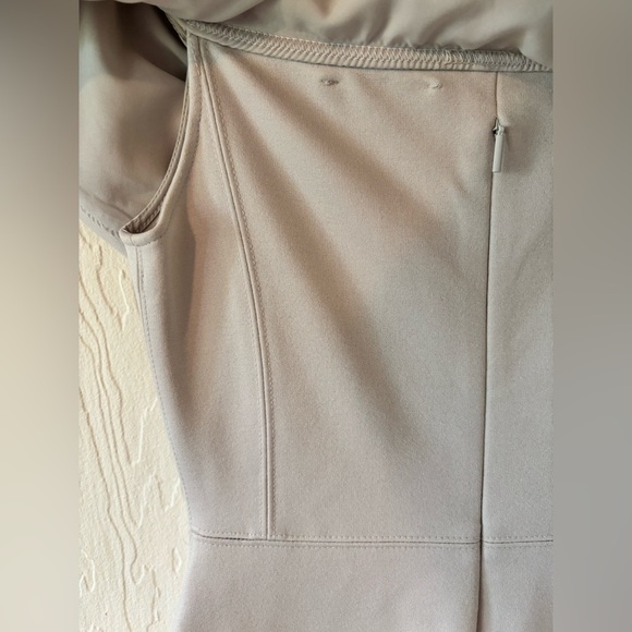 Babaton Aritzia Ruslan Cream Bardot Off Shoulder Bodycon Contour Midi Dress - Picture 17 of 17